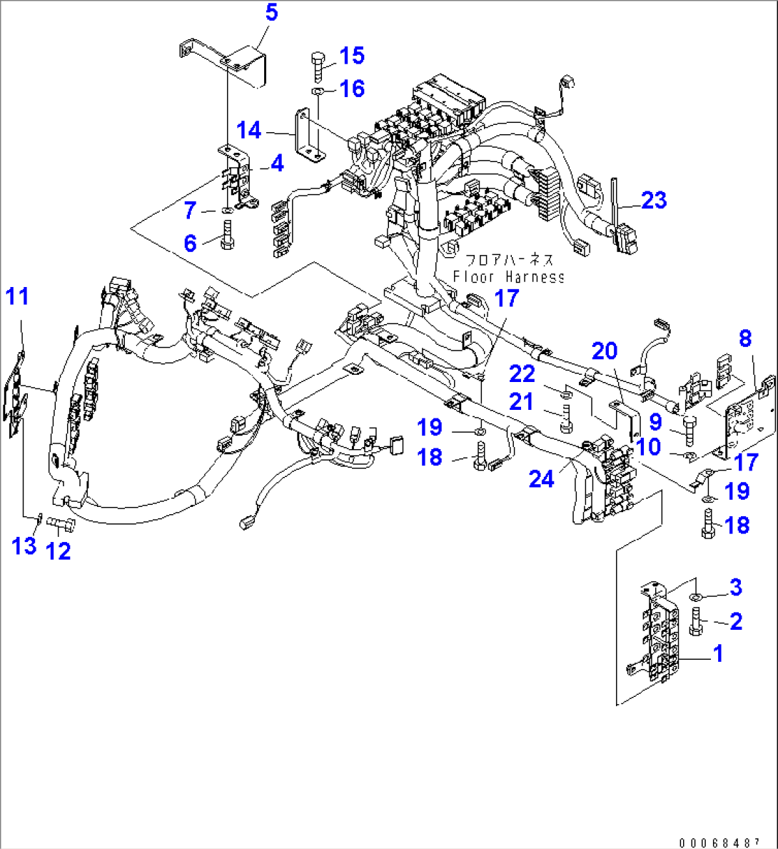 FLOOR (FLOOR HARNESS) (2/3)(#70001-)