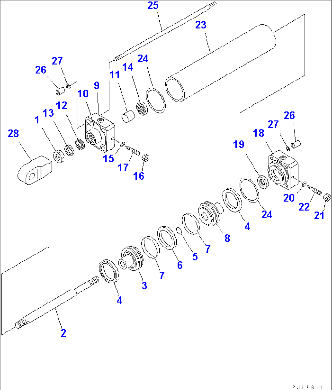 DUST HOOD AIR CYLINDER