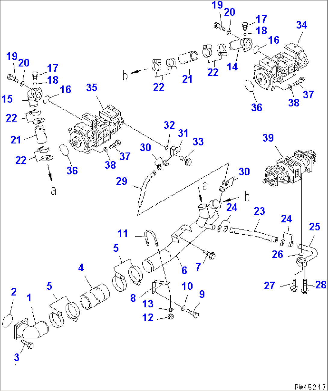 HYDRAULIC PIPING (SUCTION LINE)