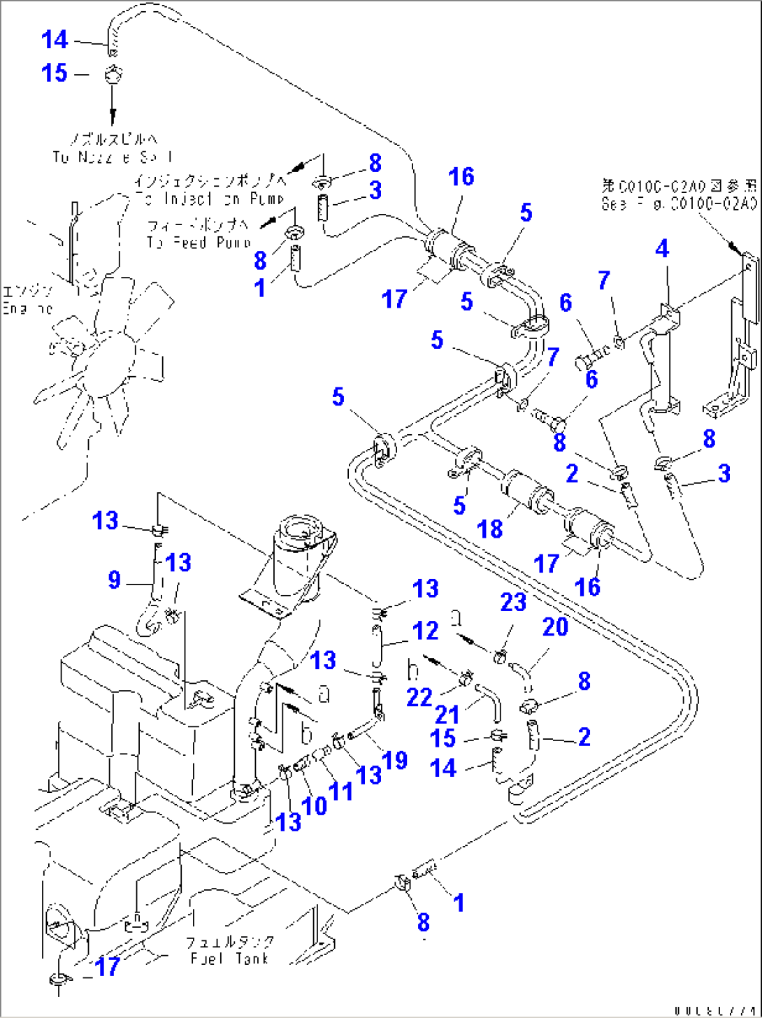 FUEL TANK (FUEL LINE)(#1819-)