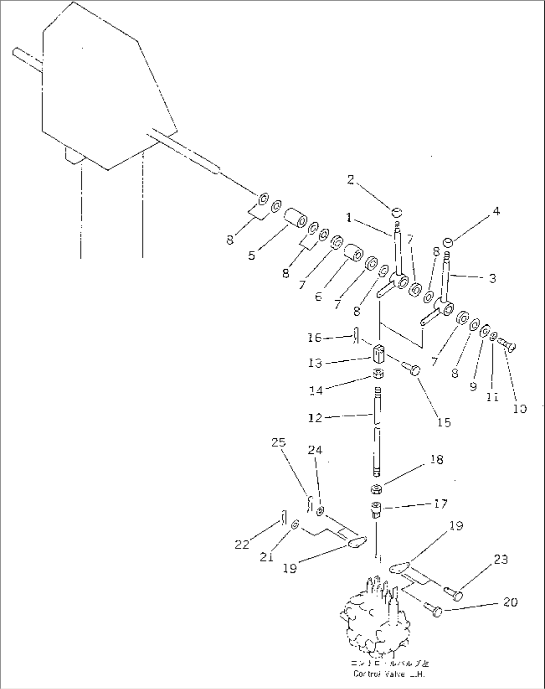 WORK EQUIPMENT CONTROL LEVER (L.H.)