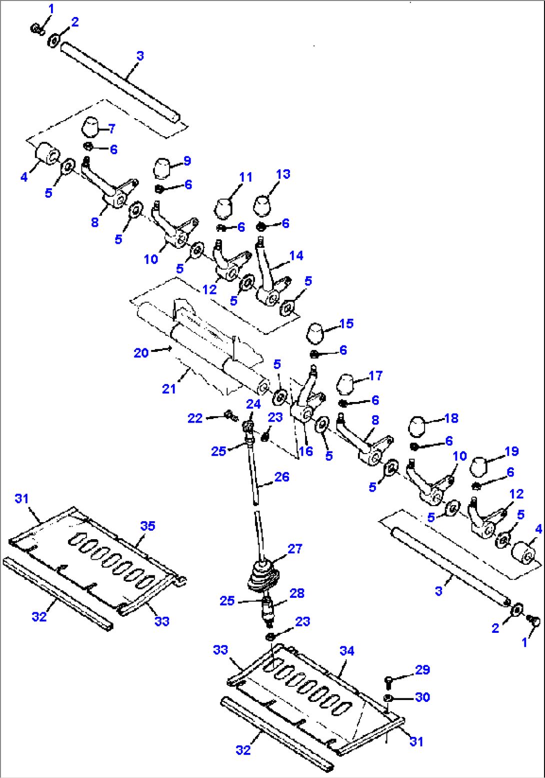 STEERING CONSOLE CONTROL LEVERS