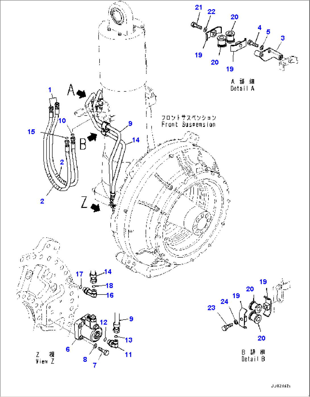 Front Axle, Brake Piping (2/2) (#8173-8864)