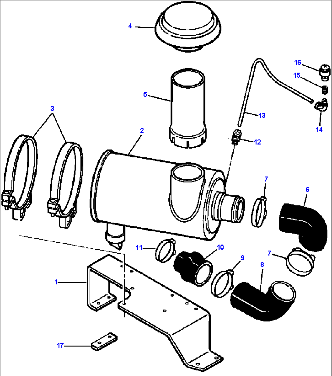 AIR CLEANER AND CONNECTIONS FOR MODEL 515C/515CH