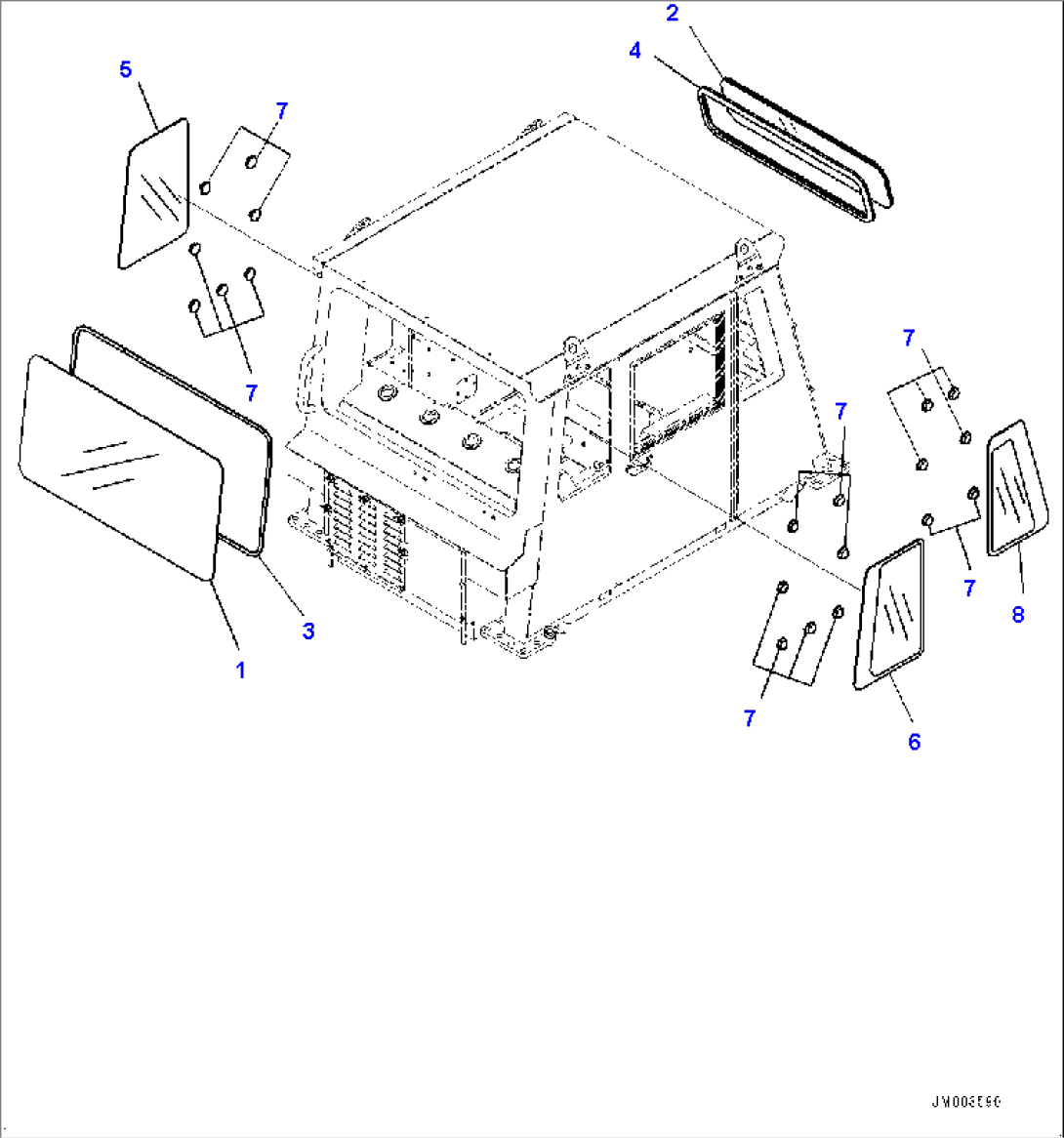 Cab, Glass Window (#80138-)