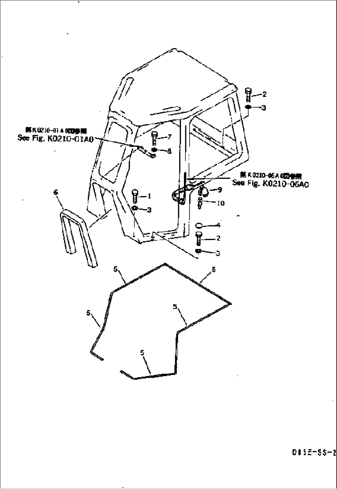 CAB (MOUNT BOLT AND SEAL)(#3001-)