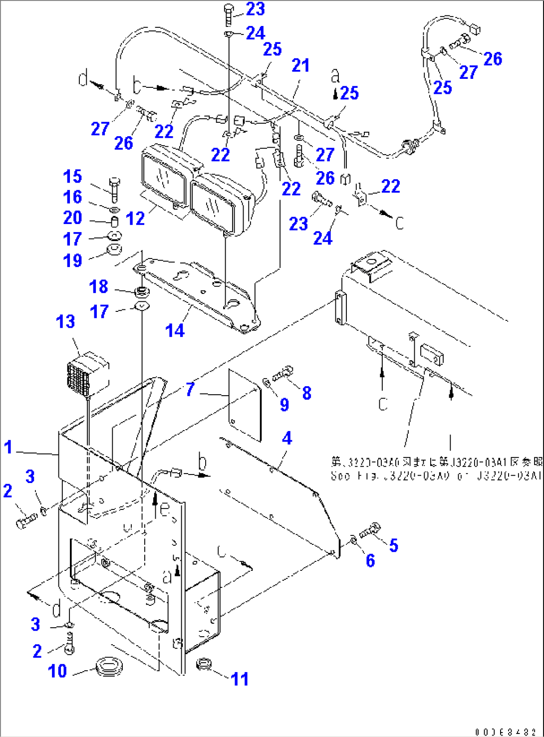 FRONT LAMP (R.H.)(#7001-)