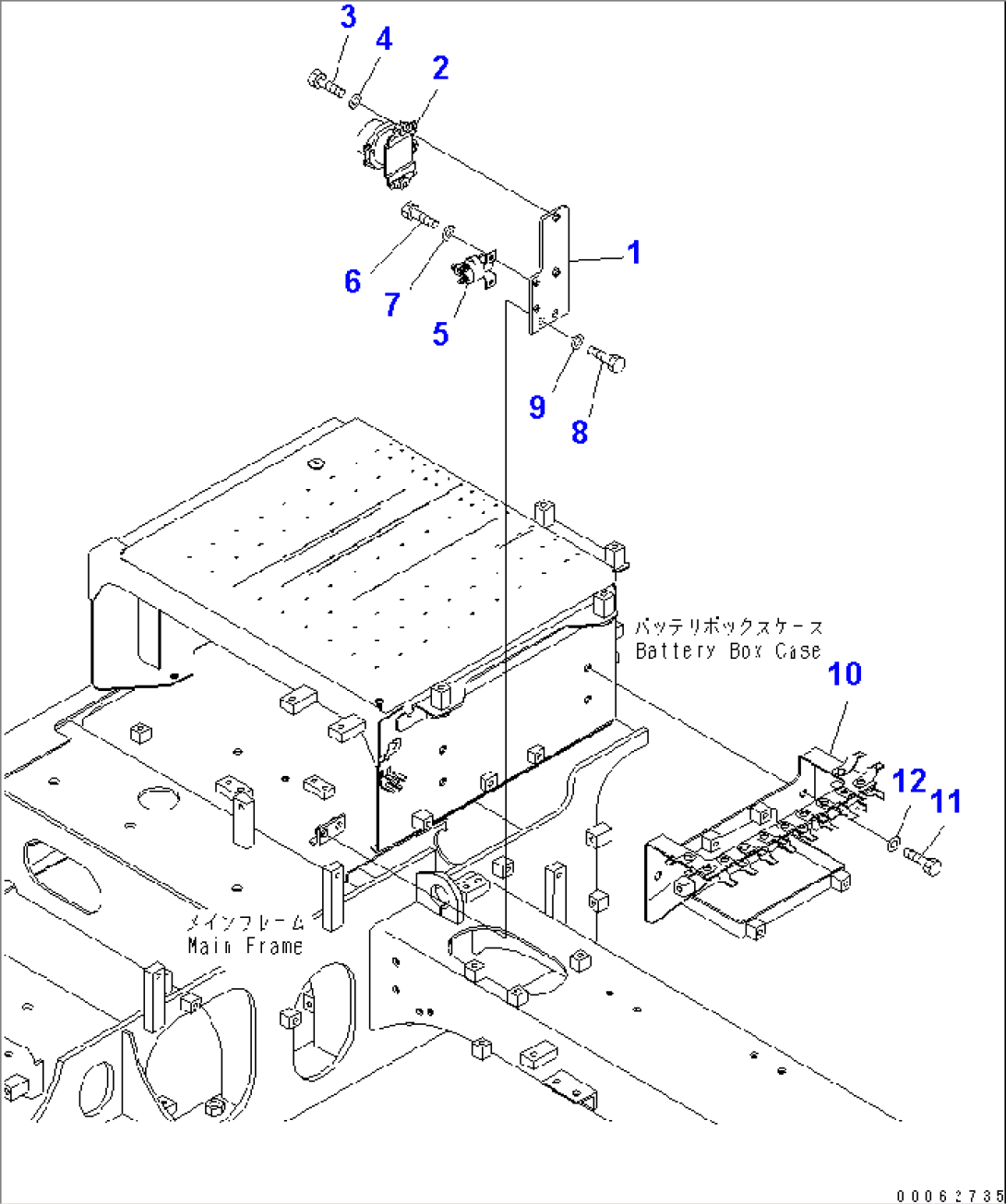 WIRING (BATTERY RELAY AND CONNECTING PARTS)(#1001-)