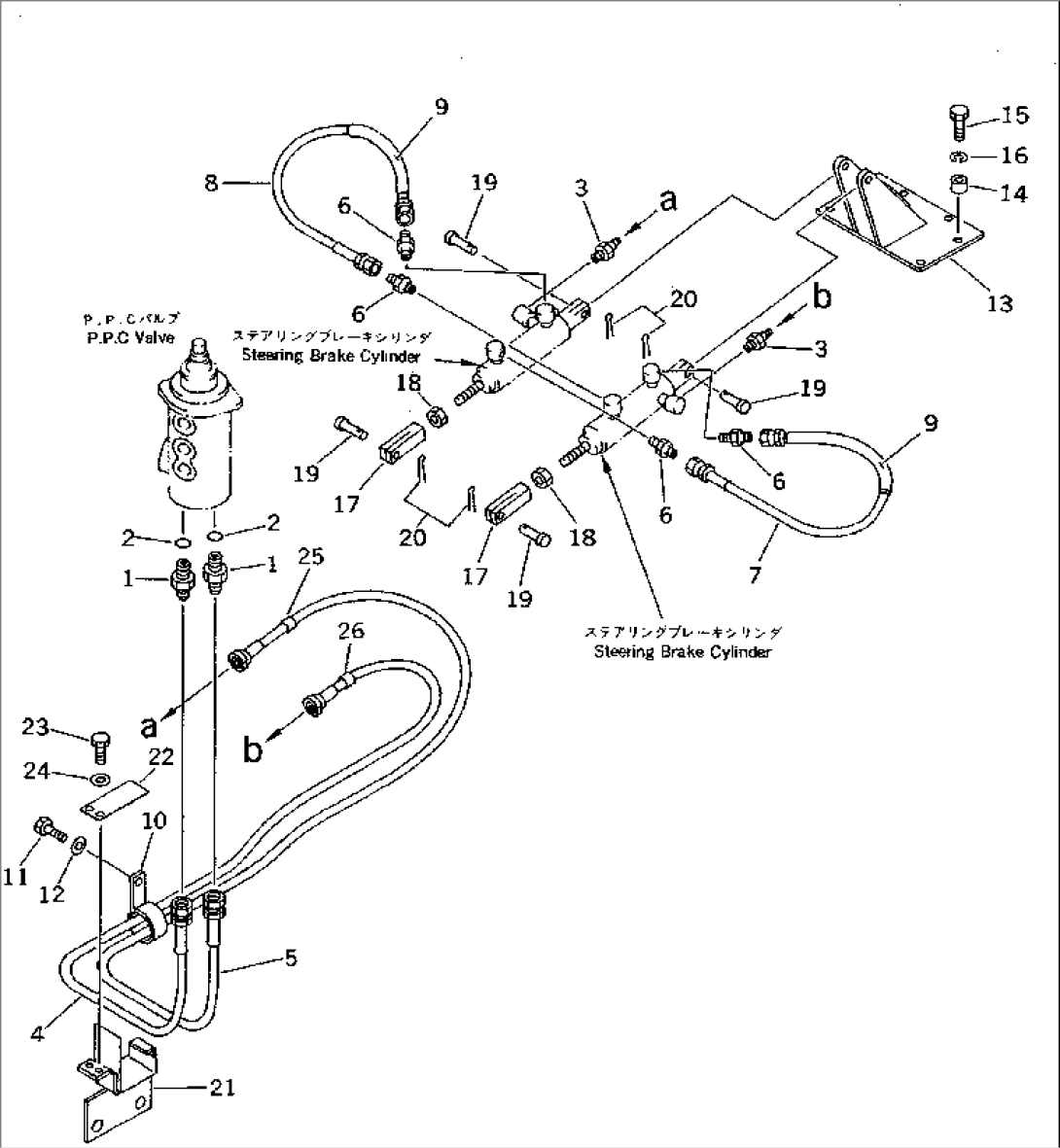 STEERING PIPING (3/3) (BRAKE CYLINDER LINE)