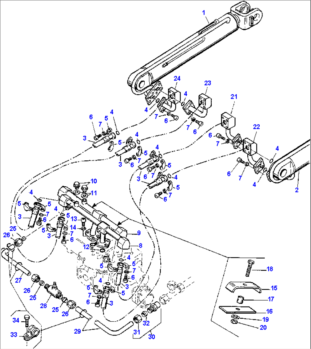 LIFT CYLINDER AND PIPINGS