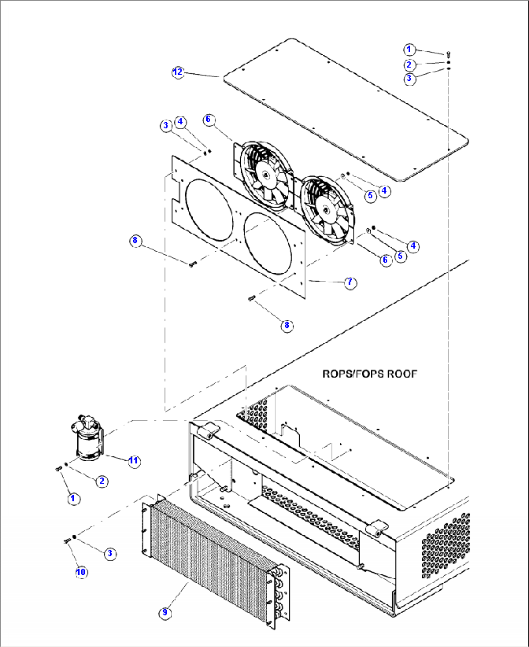 K0700-03A0 AIR CONDITIONER CONDENSER, FAN MOTOR AND DRIER