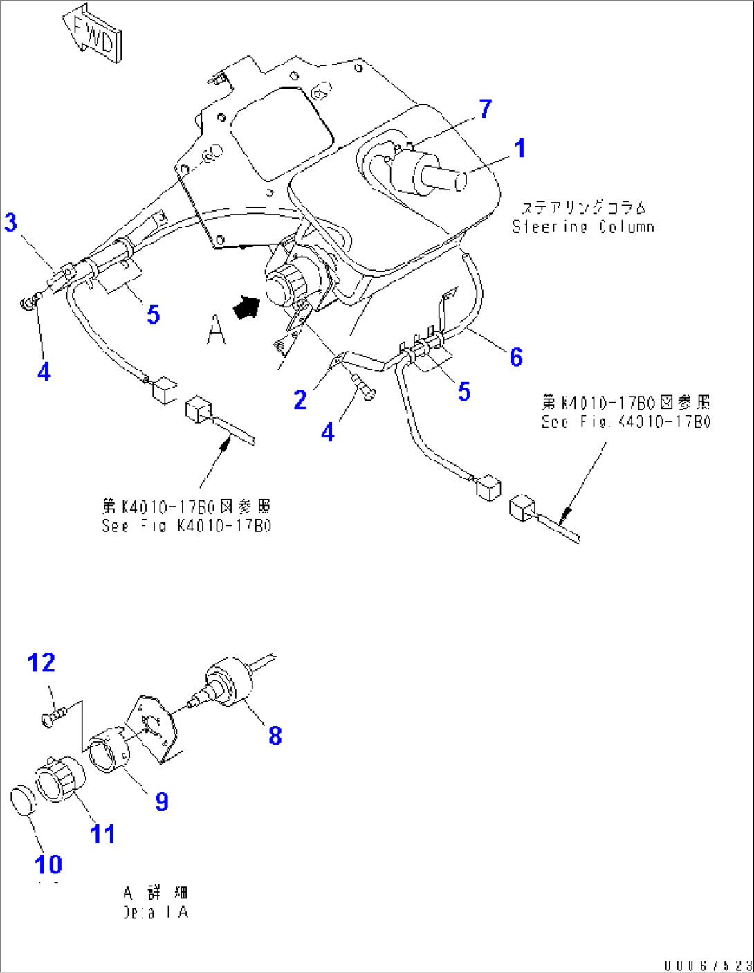FLOOR SUB (STARTER SWITCH AND WIPER SWITCH) (REINFORCED TYPE HARNESS)(#60075-)