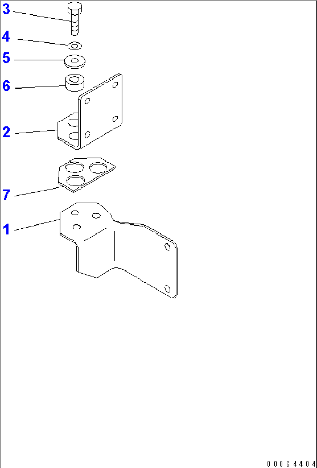 MACHINE CAB (LEFT SIDE DOOR) (2/3) (ENGINE OIL REMOTE MOUNT BRACKET)