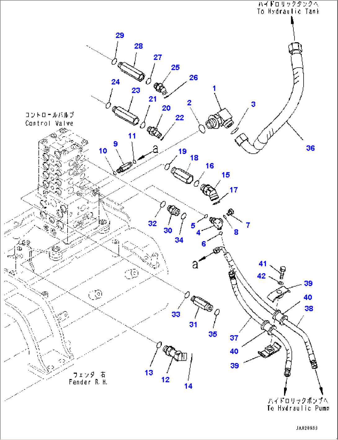 Fender Group, Hydraulic Oil Piping (#80001-)