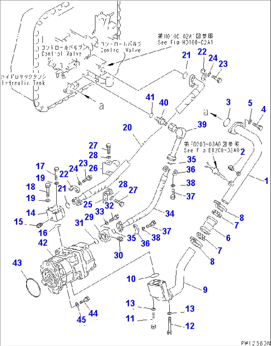 HYDRAULIC PIPING (TANK TO PUMP)(#36534-37532)