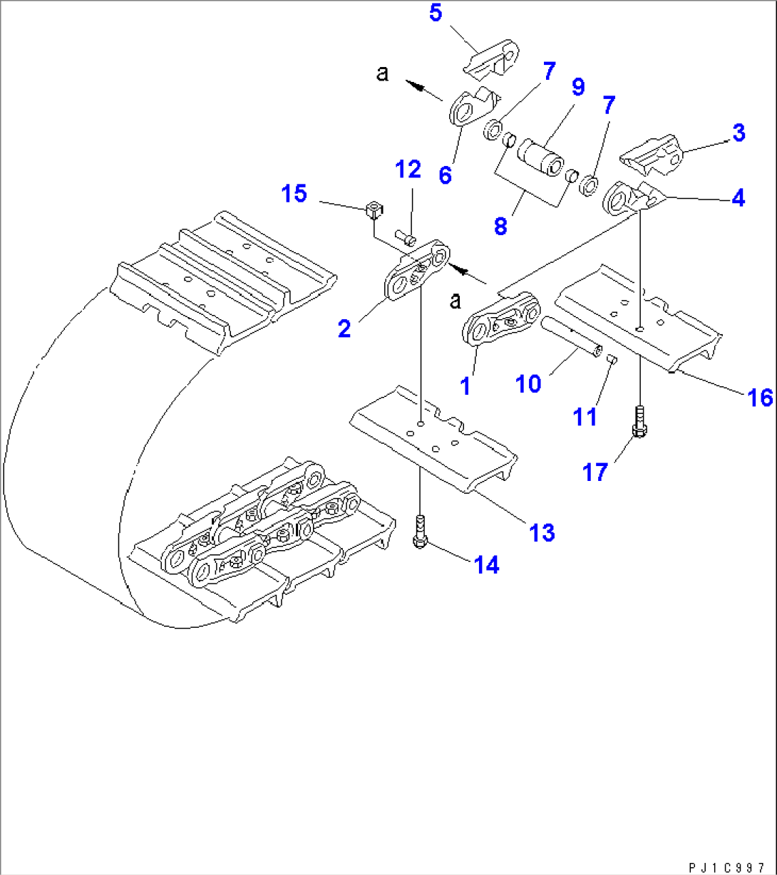 TRACK SHOE (LUBRICATE TYPE) (SINGLE GROUSER) (400MM WIDE)