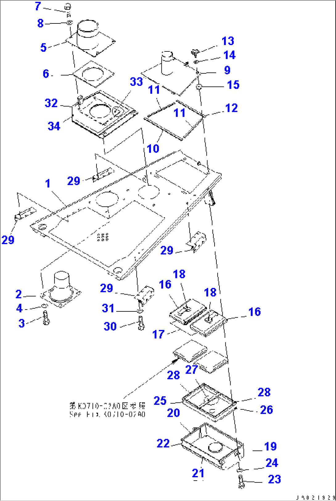 ENGINE HOOD (WITH CAB) (WITH ROPS SWEEP)(#4001-)