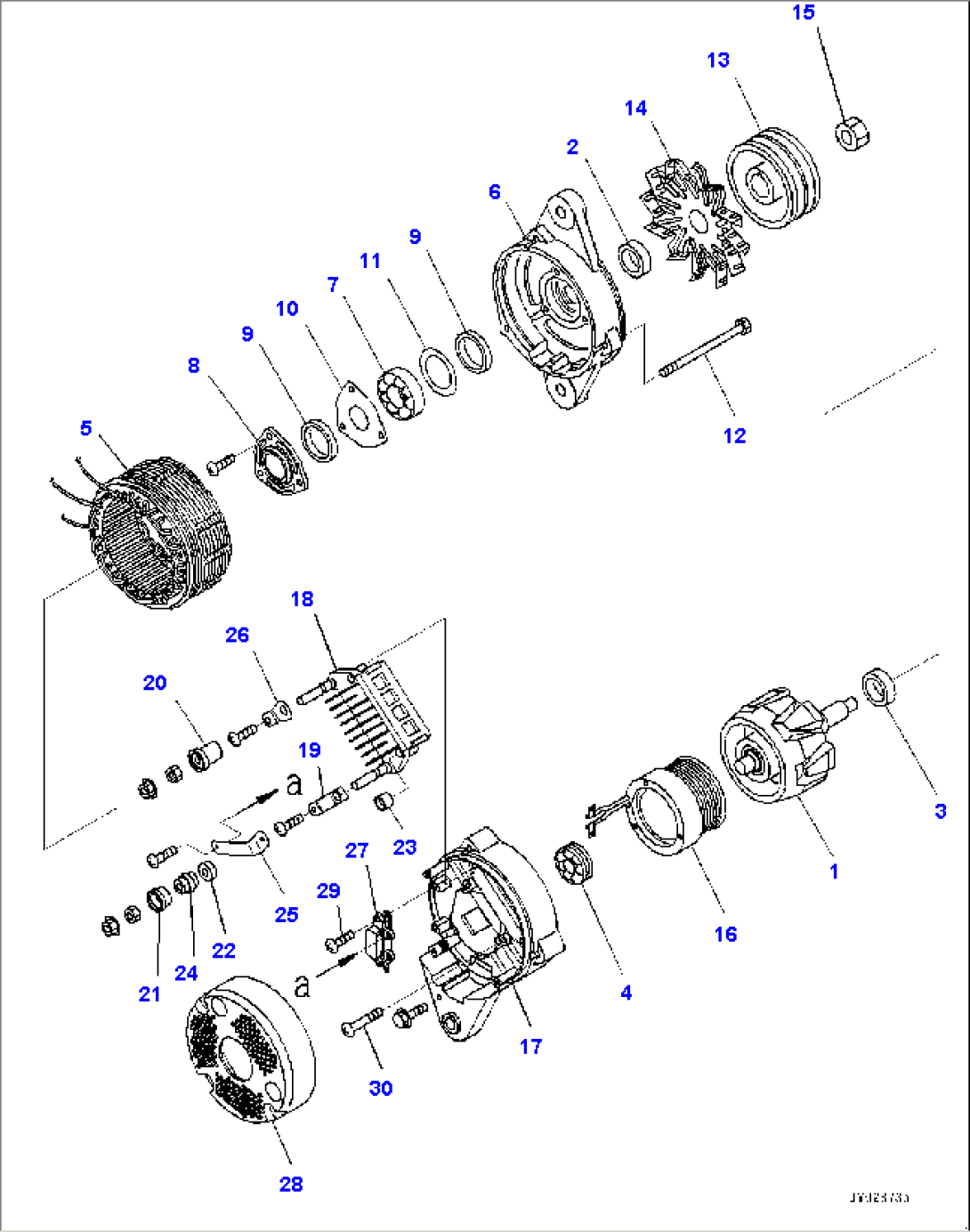 Alternator, Inner Parts (#633618-)