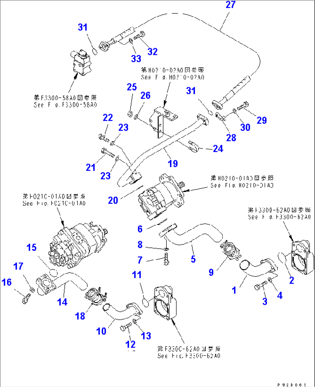 HYDRAULIC PIPING (PUMP LINE) (BRAKE¤ BRAKE COOLING PUMP)