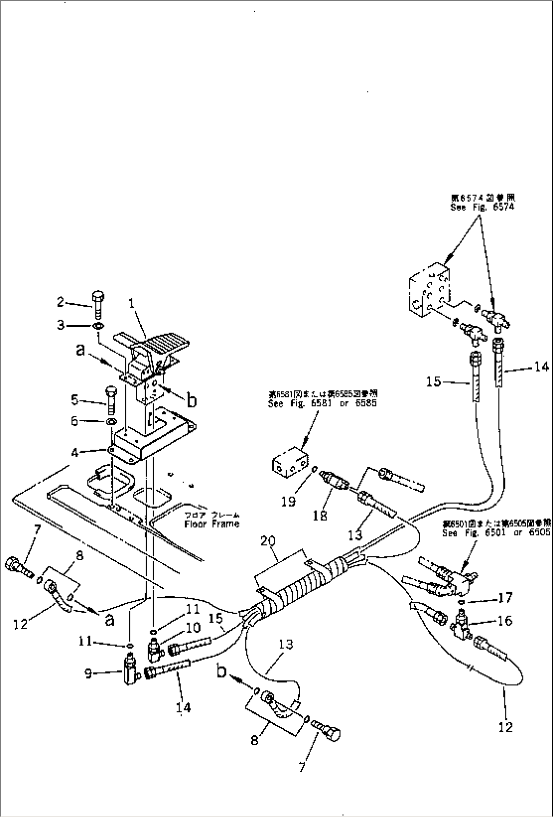 PILOT PIPING(PEDAL TO/FROM SHUTTLE VALVE)(FOR ADDITIONAL PIP