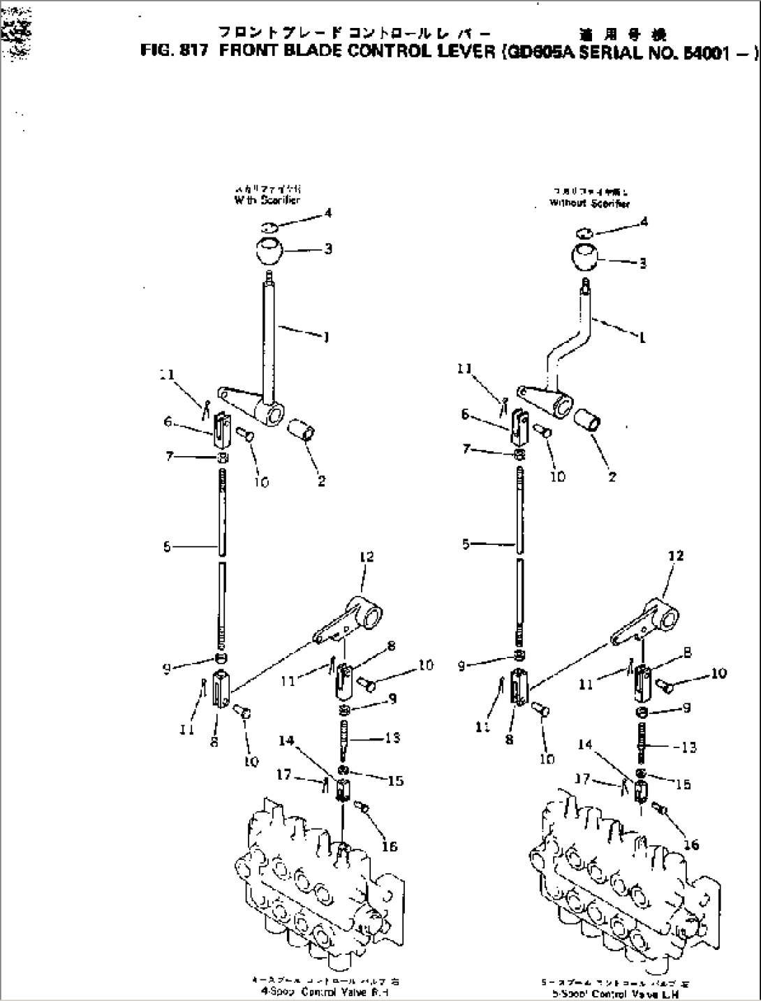 FRONT BLADE CONTROL LEVER