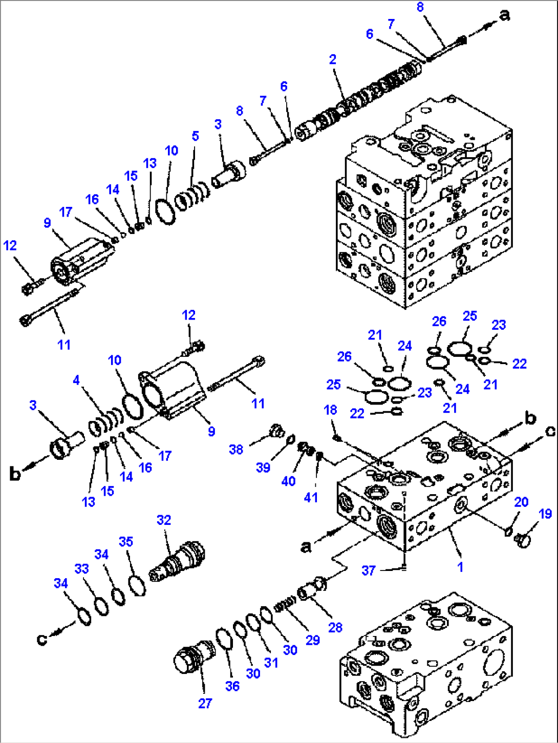 H0120-12A0 CONTROL VALVE 3-SPOOL VALVE (4/10)