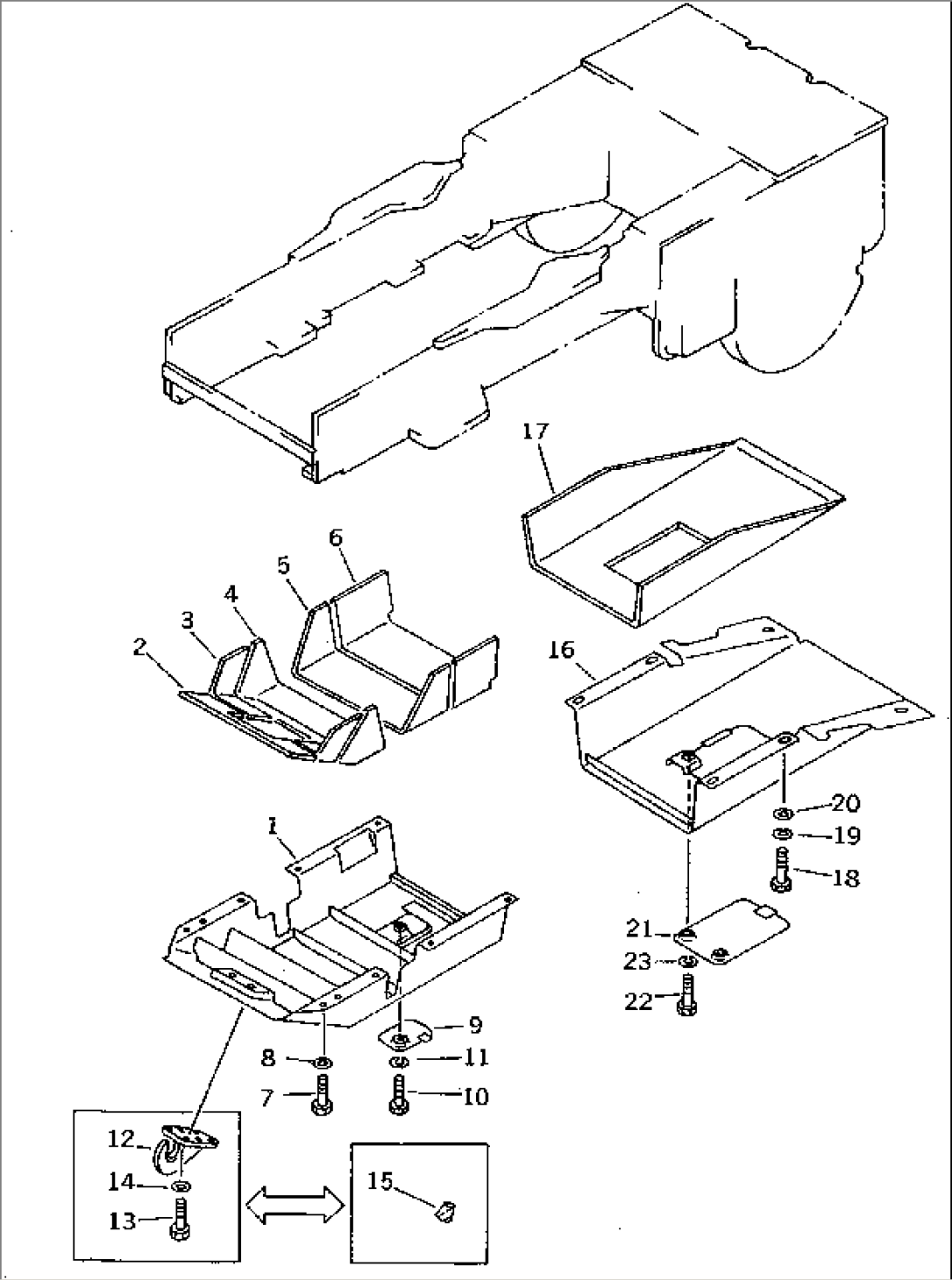 UNDER GUARD (WITH FRONT PULL HOOK) (NOISE SUPPRESSION FOR EC)(#41001-41183)