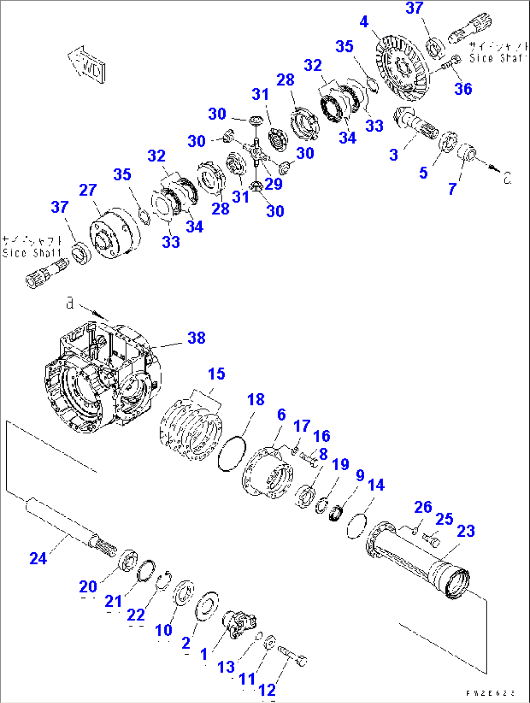 FRONT AXLE (DIFFERENTIAL) (LSD)(#70001-)