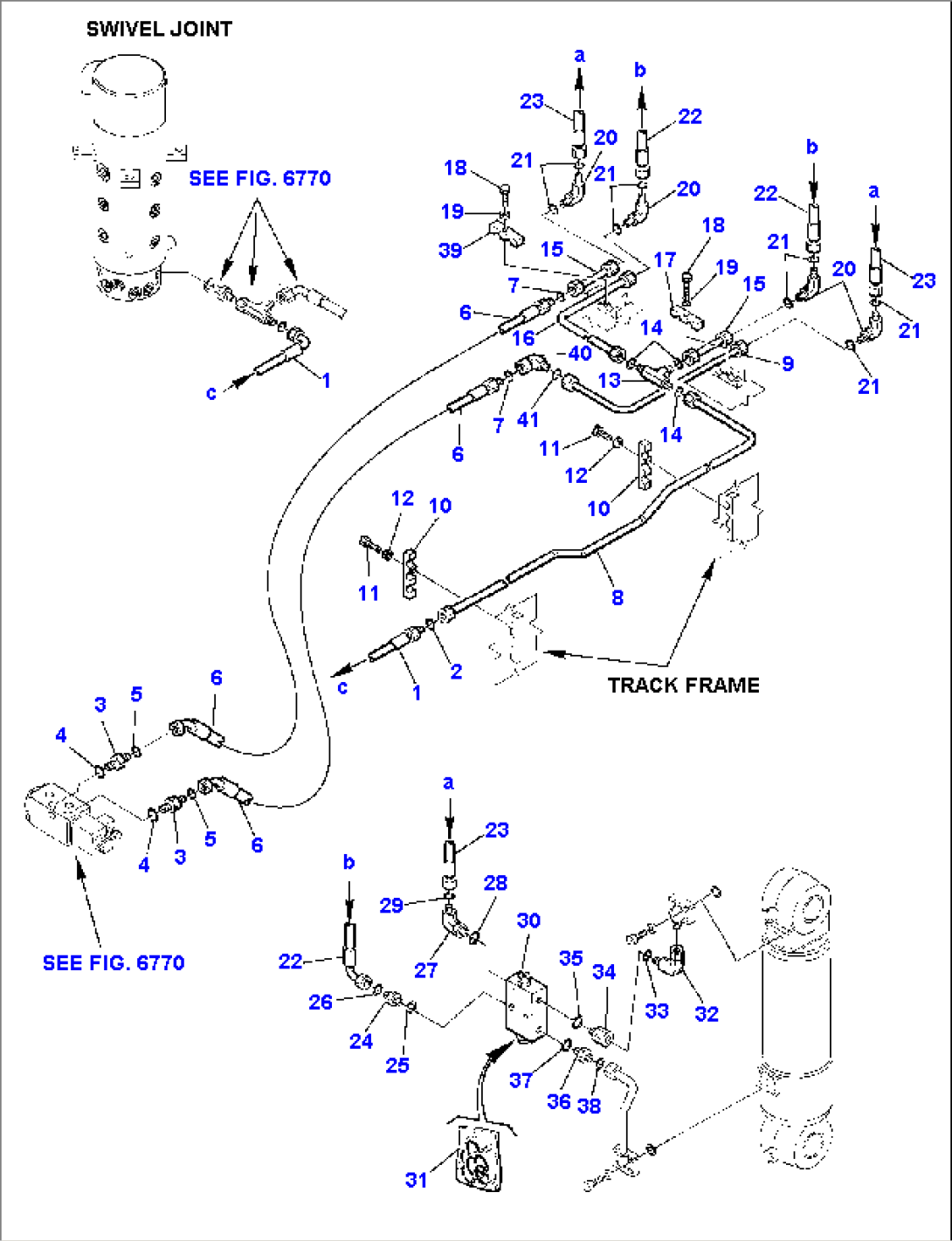 HYDRAULIC PIPING (FRONT BLADE WITH REAR OUTRIGGER) (2/2)