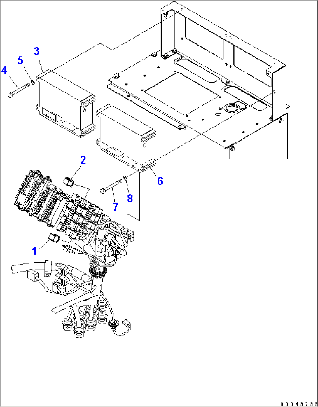 FLOOR (FUSE AND RELAY) (2/2) (WITH SIDE LAMP RELAY)(#2001-2610)