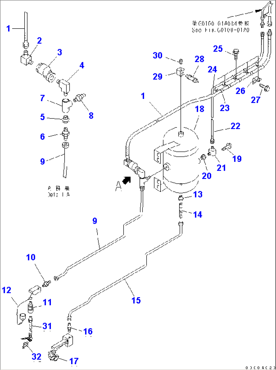 TIRE INFLATION (FRAME PIPING)(#50001-52000)