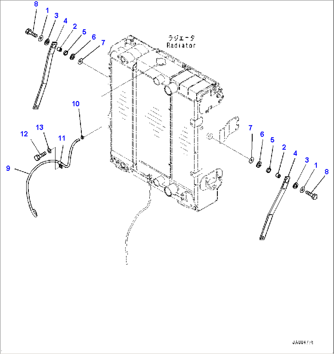 Radiator, Radiator Mounting (#80001-)