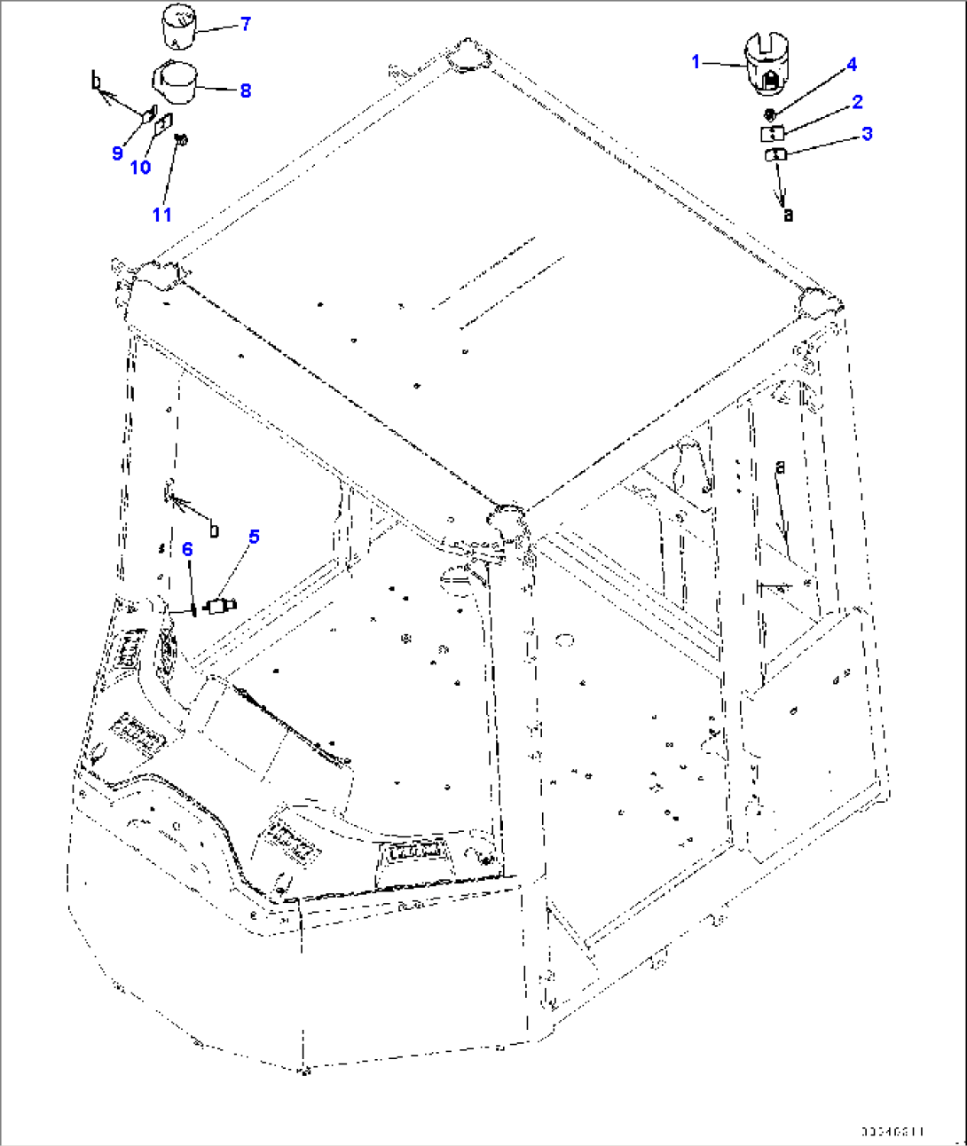 ROPS Cab, Cup Holder (#67112-)
