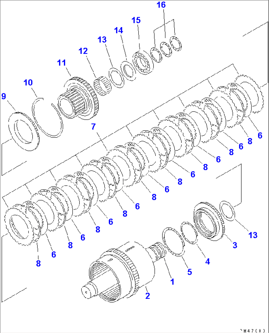 TRANSMISSION (FORWARD CLUTCH)(#60001-)