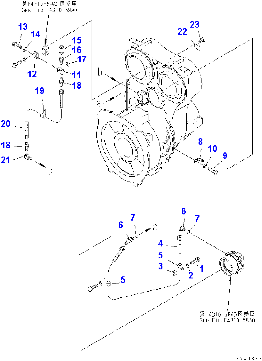 TORQUE CONVERTER INPUT TRANSFER (5/5) (PIPING) (2/2)(#50001-50087)