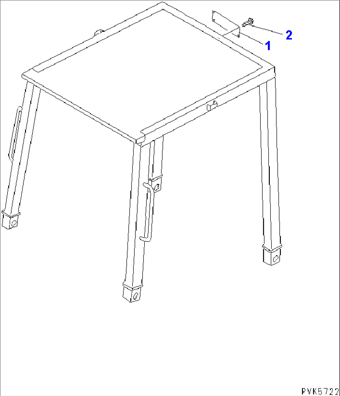 ROPS PLATE UNIT (GERMAN)