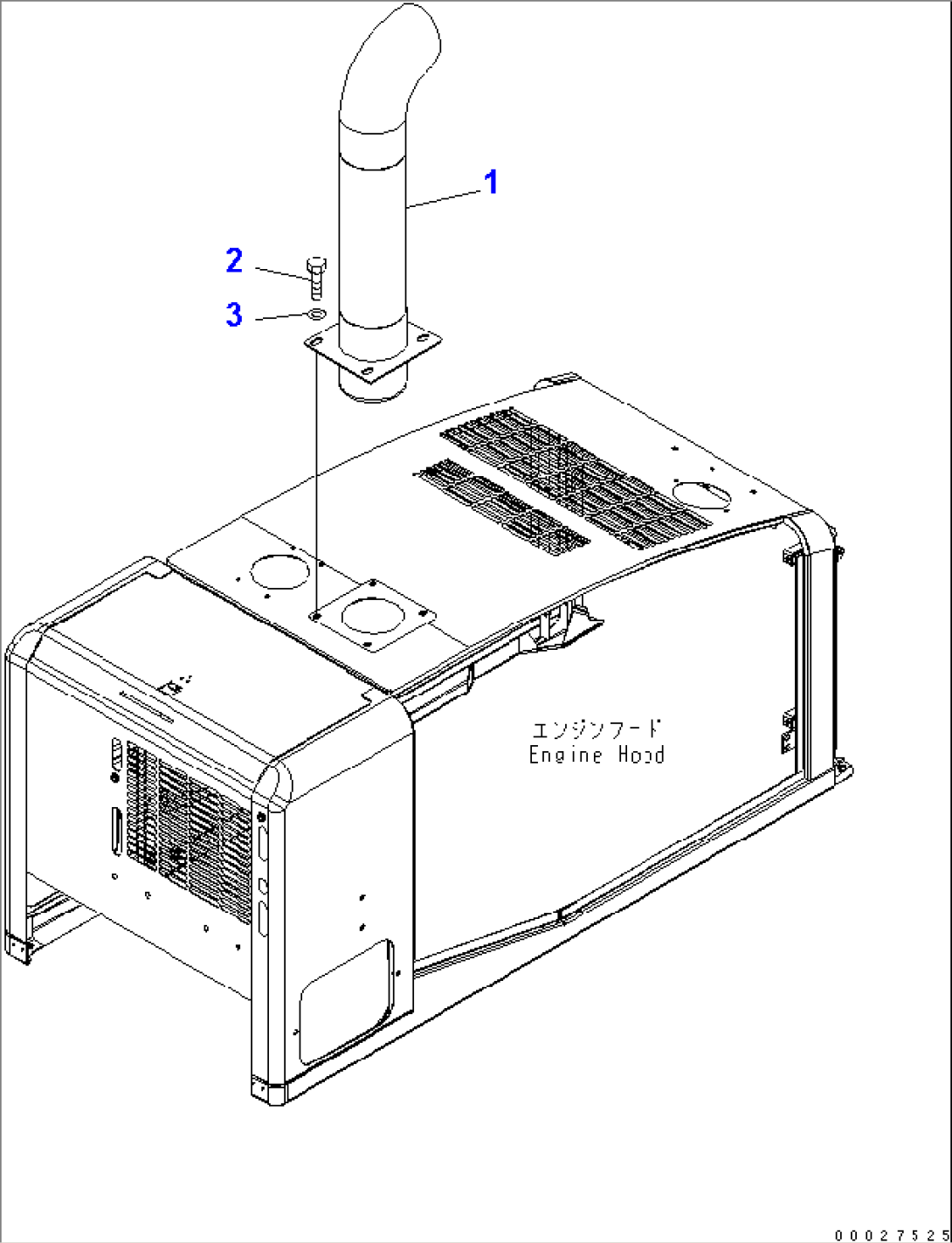 EXHAUST PIPE (LONG) (FOR CANOPY OR AIR INTAKE EXTENSION)