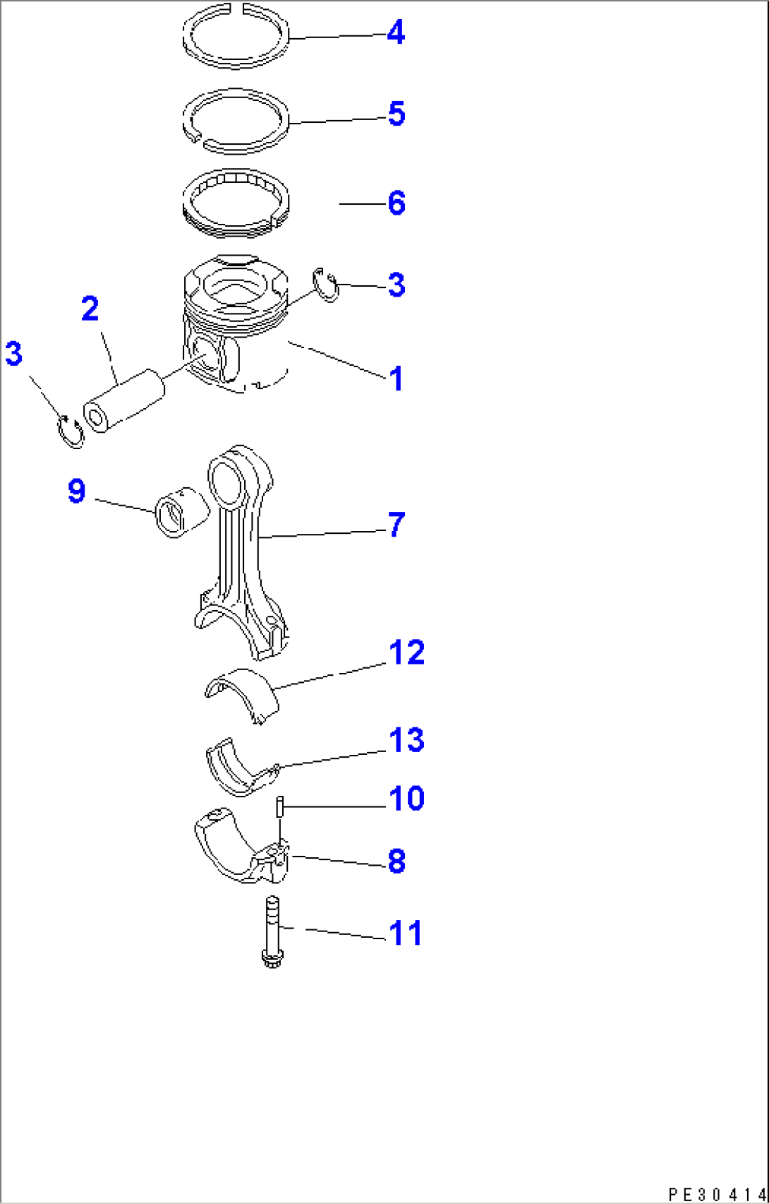 PISTON AND CONNECTING ROD