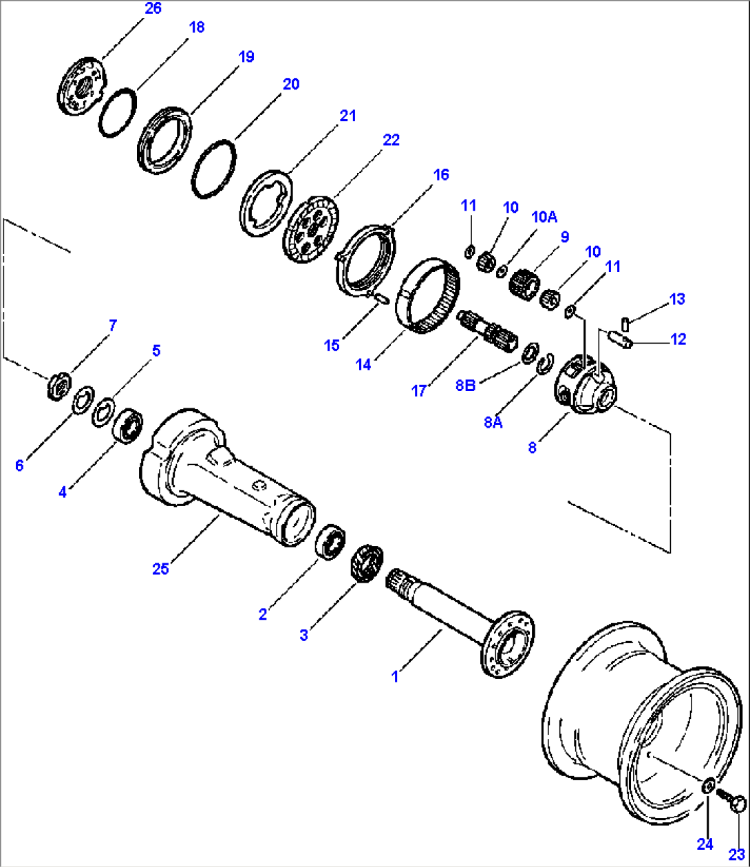 FINAL DRIVE AND WHEEL BRAKE (FRONT AND REAR) 515CH