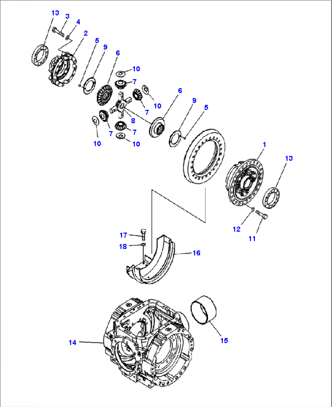 F4500-54A0 REAR AXLE STANDARD (STD) DIFFERENTIAL (2/3)