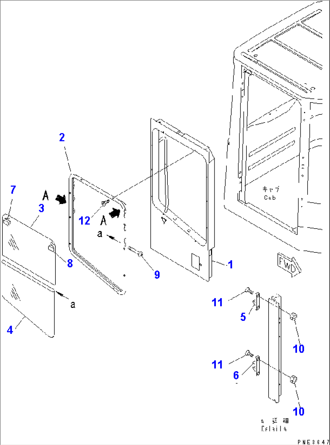 ROPS CAB (DOOR¤ R.H.)(#63001-64000)