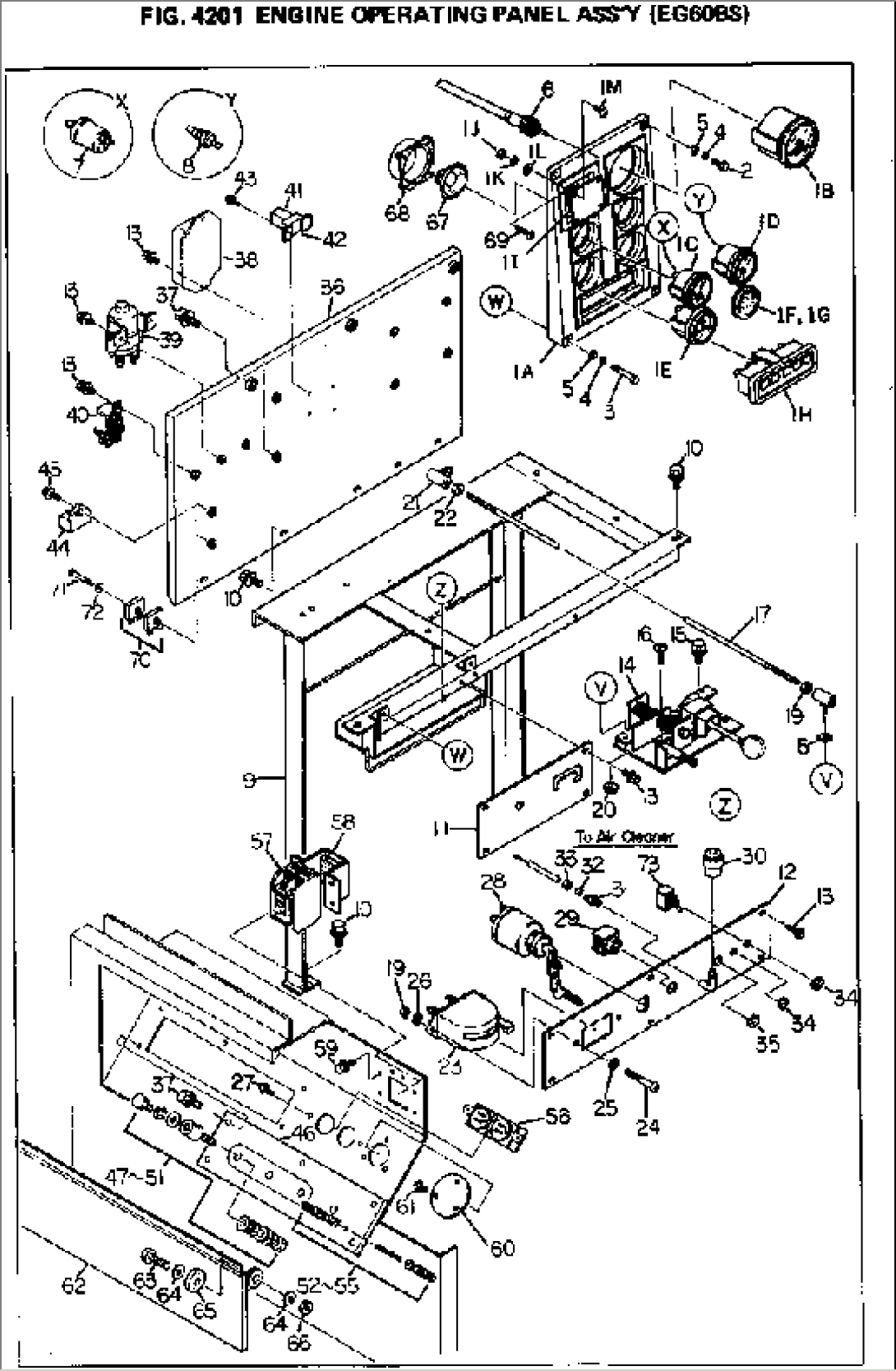 ENGINE OPERATING PANEL ASS