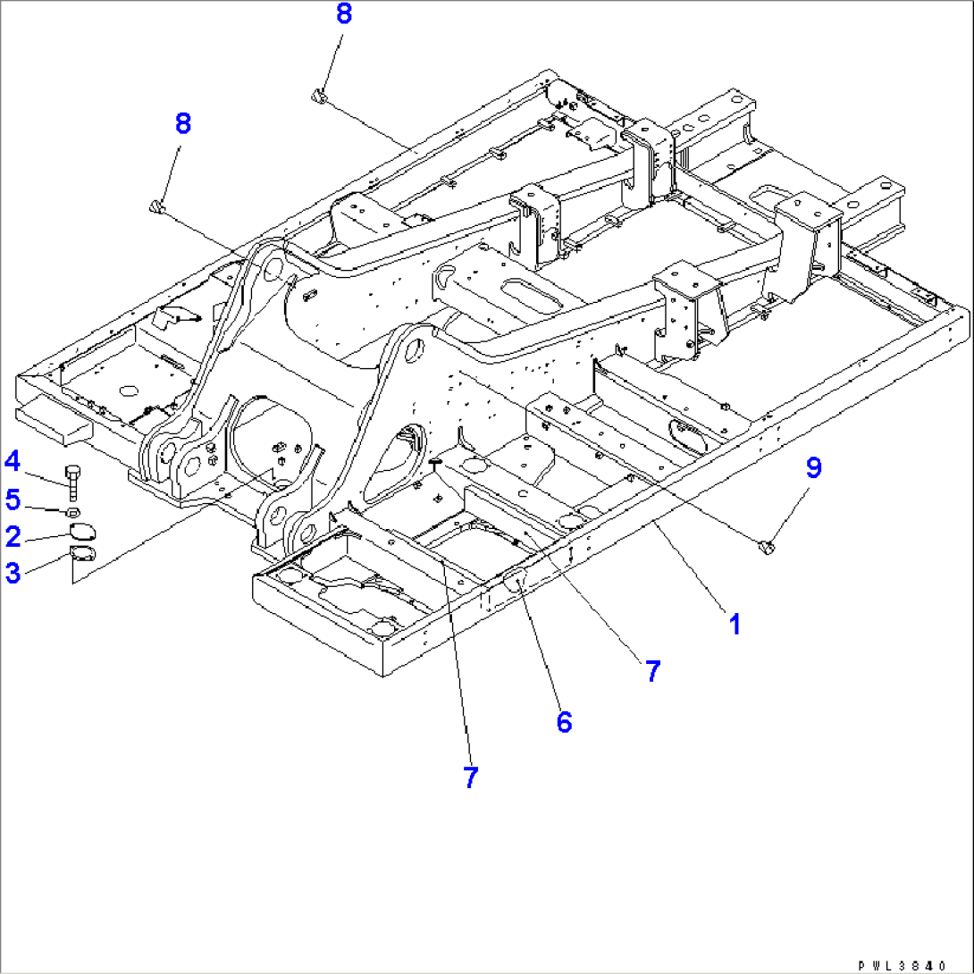 REVOLVING FRAME (1 ACTUATOR) (FOR C/W REMOVER)(#10001-10152)