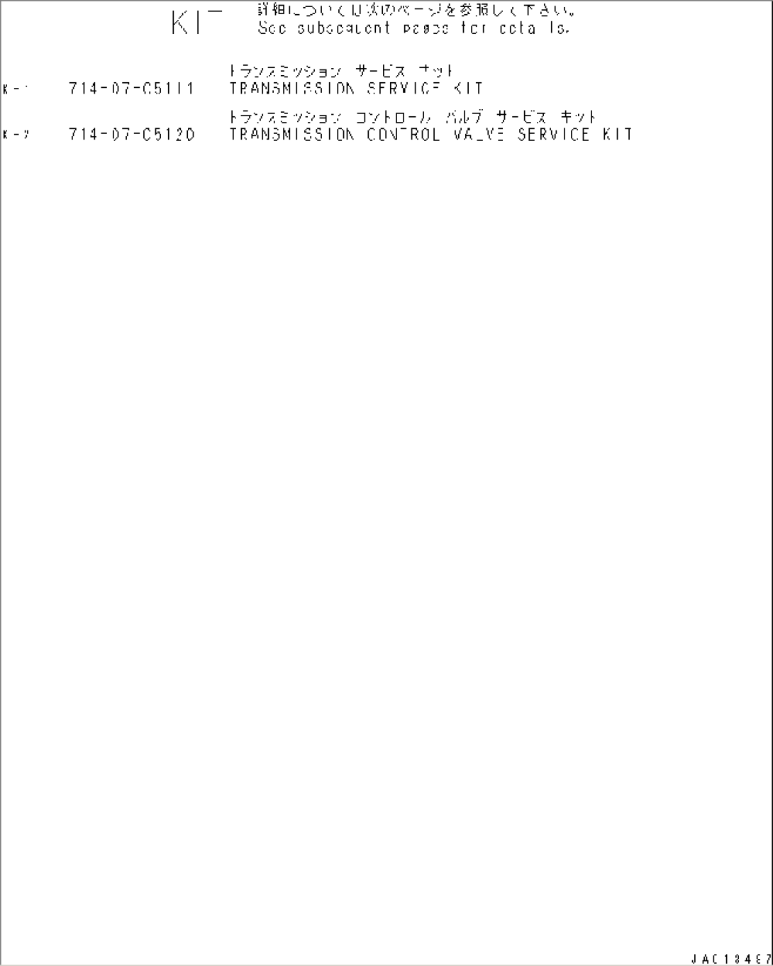 SERVICE KIT(#85001-90000)