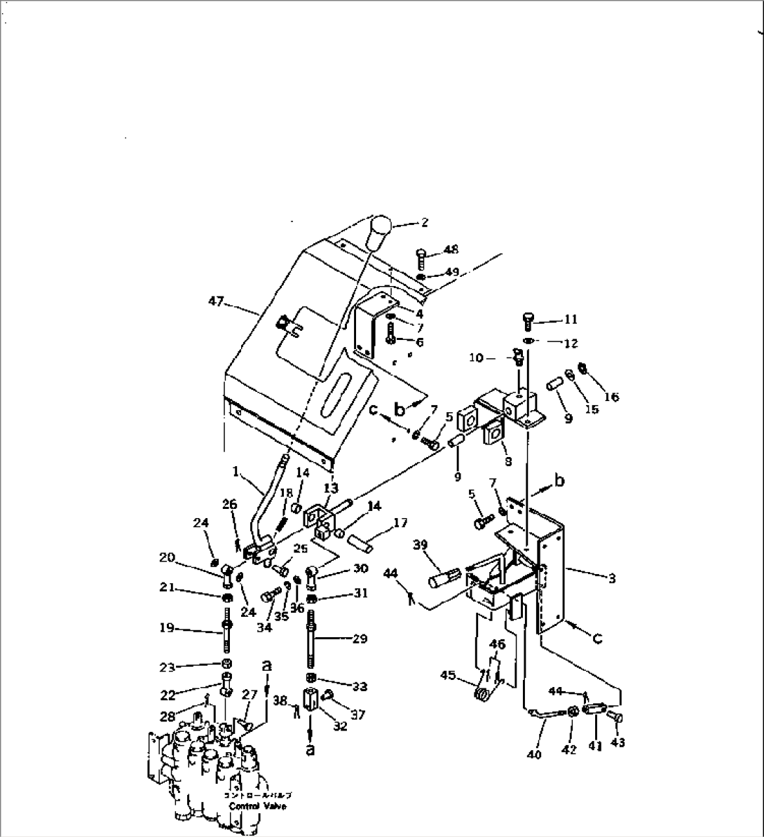 WORK EQUIPMENT CONTROL LEVER (1/2) (ABLE TO AVAIL FOR RIPPER)