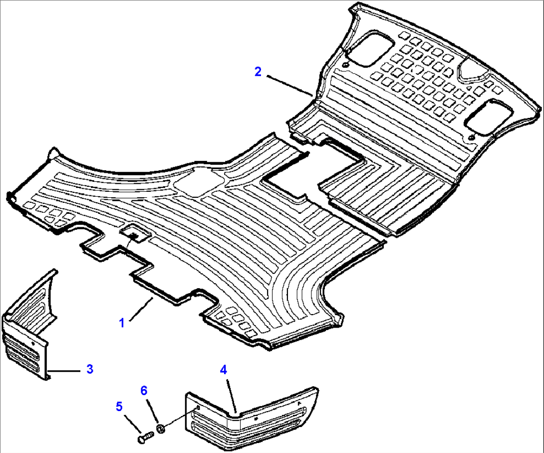 K4800-01A0 CAB ASSEMBLY FLOOR MATS AND TOE BOARDS