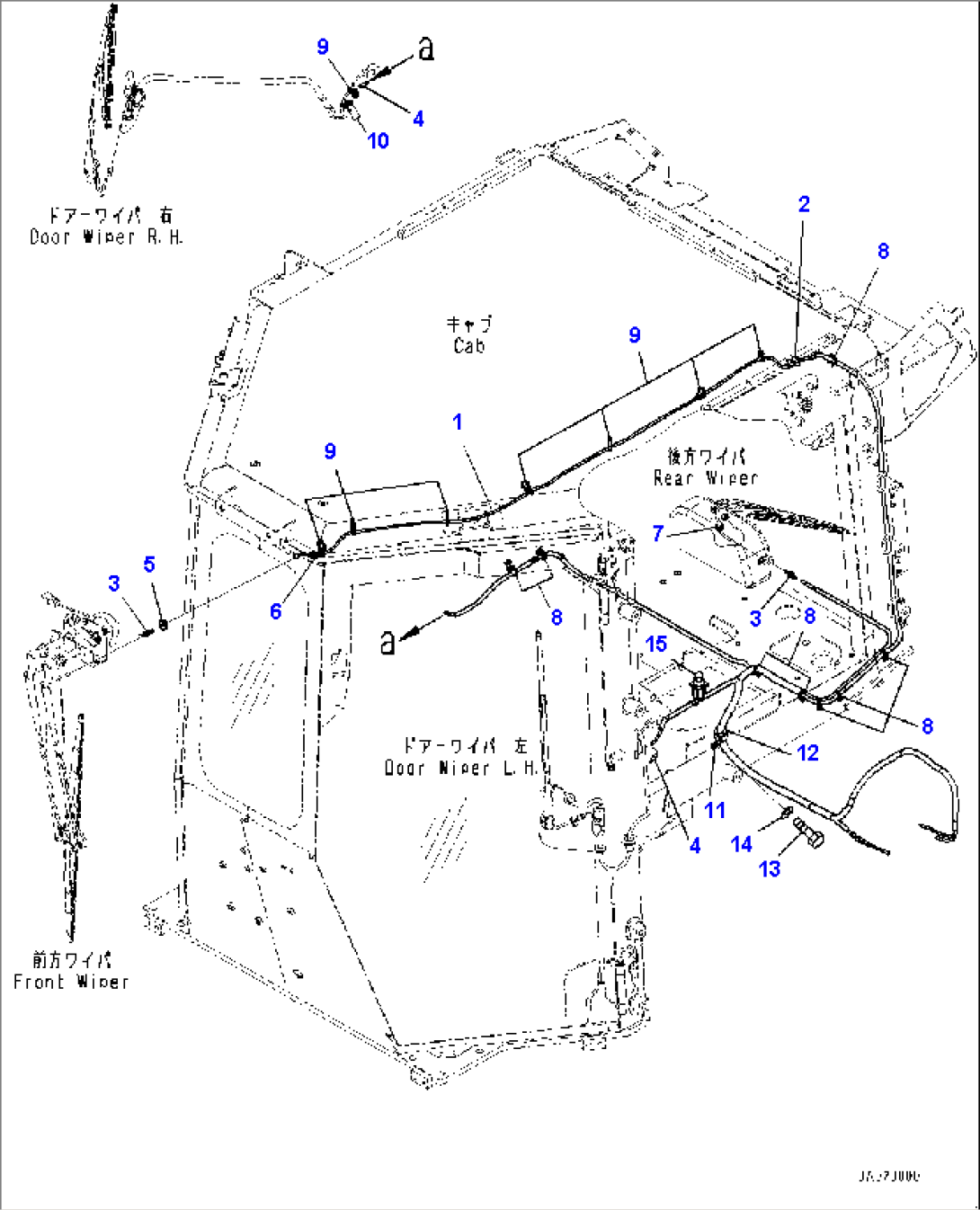 Cab, Washer Hose (#40001-)