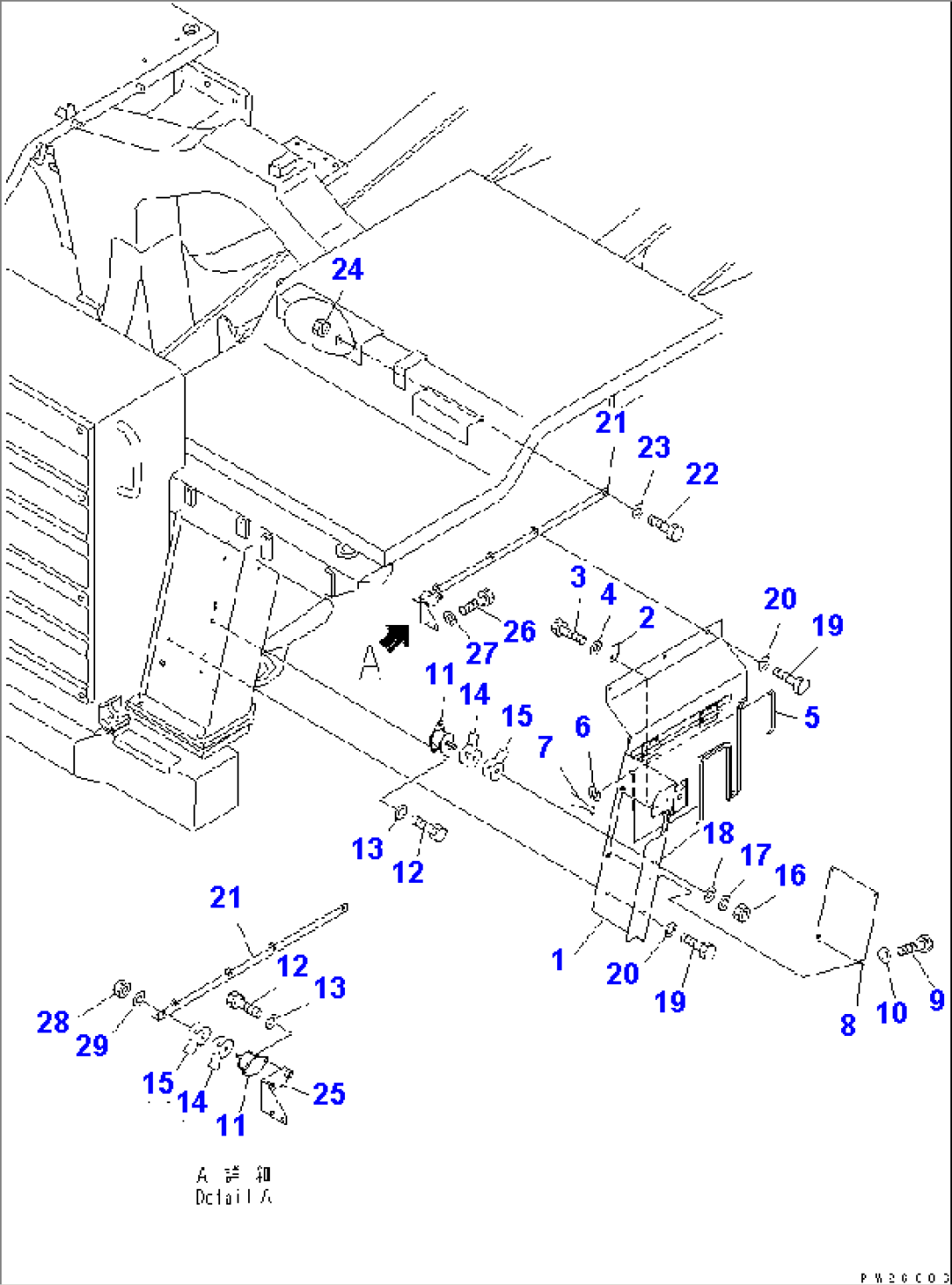 ENGINE SIDE COVER (1/2) (4WD SPEC.)