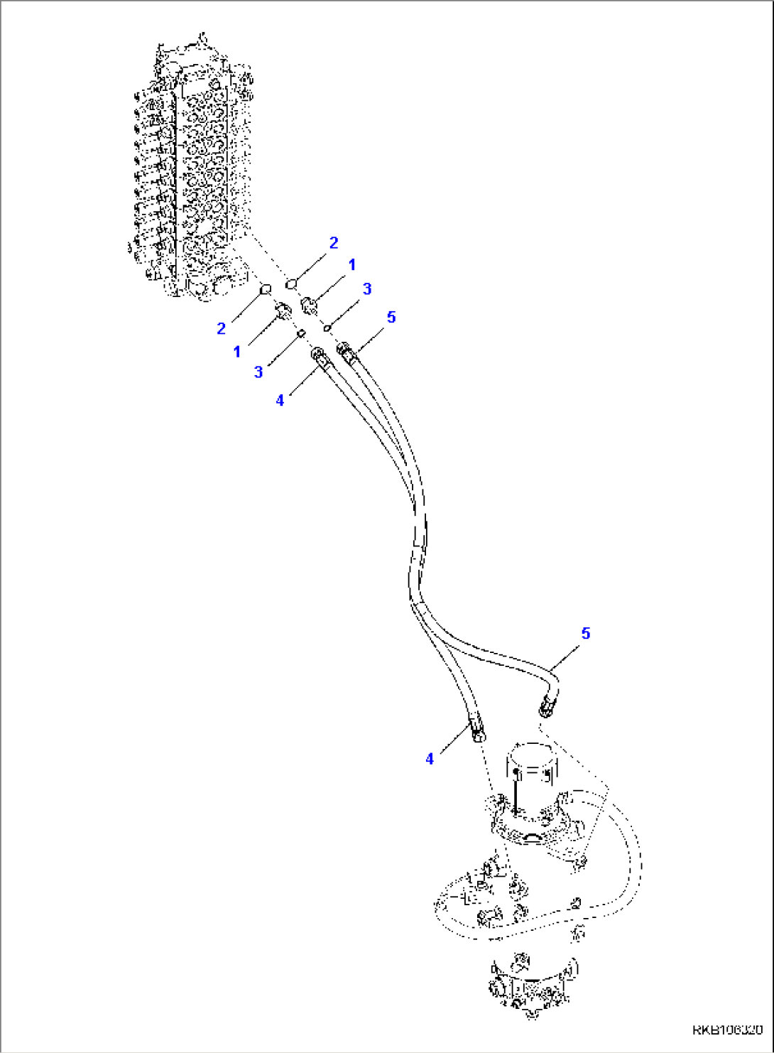 OUTRIGGER OR BLADE PIPING, UPPER LINE
