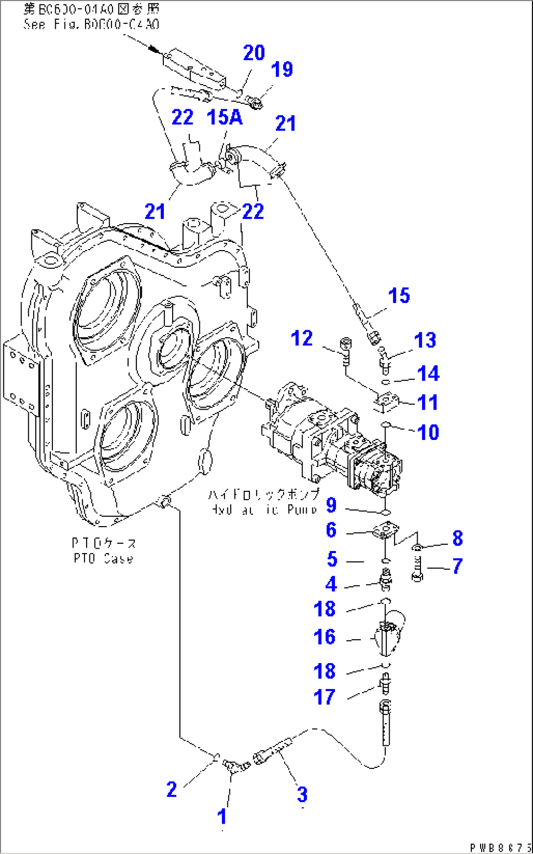 POWER TAKE OFF (LUBRICATION) (PUMP TO FILTER)(#10005-)